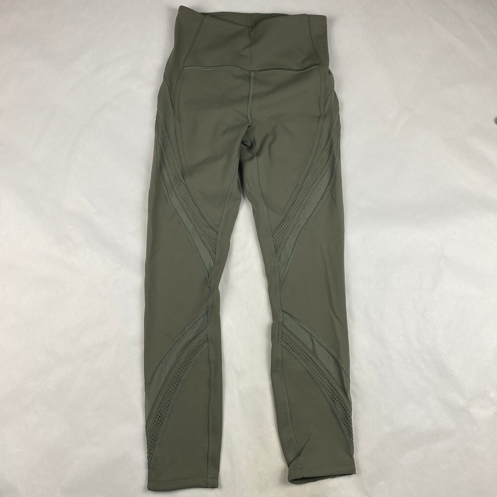 Lululemon Leggings Women's Size 4‎ Green Bootcamp Ready Tights